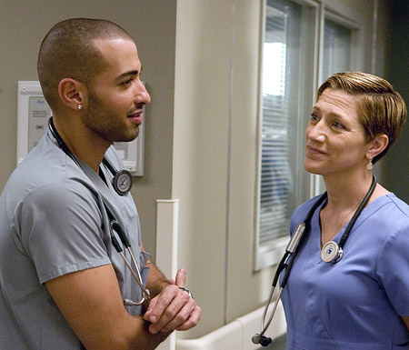 Haaz Sleiman & Edie Falco in 'Nurse Jackie'